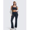 imageCRZ YOGA Butterluxe Womens Square Neck Sports Bras  Supportive Wide Straps Open Back Padded Camisole Yoga Crop TopTrue Navy