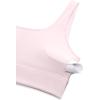 imageCRZ YOGA Butterluxe Womens U Back Sports Bra  Scoop Neck Padded Low Impact Yoga Clothes Workout Crop Top with Built in PadsStrawberry Pink