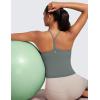 imageCRZ YOGA Butterluxe Womens Y Back Workout Crop Tank Top with Built in Bra  Padded Halter High Neck Yoga CamisoleGrey Sage