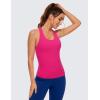 imageCRZ YOGA Butterluxe Workout Tank Tops for Women Built in Bras Padded  Racerback Athletic Spandex Yoga CamisoleGranita Pink