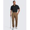imageCRZ YOGA Cloud Jersey Mens Golf Polo Shirt Midweight Short Sleeve Soft Moisture Wicking Lounge Athletic Casual TShirtsBlack
