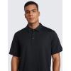 imageCRZ YOGA Cloud Jersey Mens Golf Polo Shirt Midweight Short Sleeve Soft Moisture Wicking Lounge Athletic Casual TShirtsBlack
