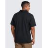 imageCRZ YOGA Cloud Jersey Mens Golf Polo Shirt Midweight Short Sleeve Soft Moisture Wicking Lounge Athletic Casual TShirtsBlack