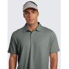 imageCRZ YOGA Cloud Jersey Mens Golf Polo Shirt Midweight Short Sleeve Soft Moisture Wicking Lounge Athletic Casual TShirtsGrey Sage