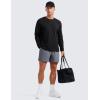 imageCRZ YOGA Cloud Jersey Mens Long Sleeve Shirts Breathable Casual Workout Crewneck TShirts Soft Basic TopsBlack