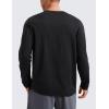 imageCRZ YOGA Cloud Jersey Mens Long Sleeve Shirts Breathable Casual Workout Crewneck TShirts Soft Basic TopsBlack