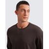 imageCRZ YOGA Cloud Jersey Mens Long Sleeve Shirts Breathable Casual Workout Crewneck TShirts Soft Basic TopsHot Fudge Brown
