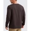 imageCRZ YOGA Cloud Jersey Mens Long Sleeve Shirts Breathable Casual Workout Crewneck TShirts Soft Basic TopsHot Fudge Brown