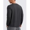 imageCRZ YOGA Cloud Jersey Mens Long Sleeve Shirts Breathable Casual Workout Crewneck TShirts Soft Basic TopsInk Gray