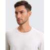 imageCRZ YOGA Cloud Jersey Mens Long Sleeve Shirts Breathable Casual Workout Crewneck TShirts Soft Basic TopsMilky White