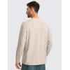 imageCRZ YOGA Cloud Jersey Mens Long Sleeve Shirts Breathable Casual Workout Crewneck TShirts Soft Basic TopsMojave Tan