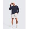 imageCRZ YOGA Cloud Jersey Mens Lounge Lightweight Sweat Shorts  7 Soft Breathable for Casual Workout with PocketsMilky White Bone