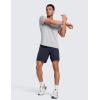 imageCRZ YOGA Cloud Jersey Mens Lounge Lightweight Sweat Shorts  7 Soft Breathable for Casual Workout with PocketsNavy