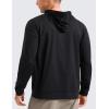 imageCRZ YOGA Cloud Jersey Mens Pullover Hoodie Casual Workout Long Sleeve Basic Hooded Sweatshirt with PocketBlack