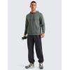 imageCRZ YOGA Cloud Jersey Mens Pullover Hoodie Casual Workout Long Sleeve Basic Hooded Sweatshirt with PocketGrey Sage