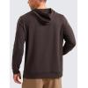 imageCRZ YOGA Cloud Jersey Mens Pullover Hoodie Casual Workout Long Sleeve Basic Hooded Sweatshirt with PocketHot Fudge Brown