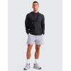 imageCRZ YOGA Cloud Jersey Mens Pullover Hoodie Casual Workout Long Sleeve Basic Hooded Sweatshirt with PocketInk Gray