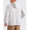 imageCRZ YOGA Cloud Jersey Mens Pullover Hoodie Casual Workout Long Sleeve Basic Hooded Sweatshirt with PocketMilky White