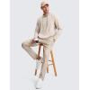 imageCRZ YOGA Cloud Jersey Mens Pullover Hoodie Casual Workout Long Sleeve Basic Hooded Sweatshirt with PocketMojave Tan