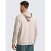 imageCRZ YOGA Cloud Jersey Mens Pullover Hoodie Casual Workout Long Sleeve Basic Hooded Sweatshirt with PocketMojave Tan