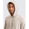 imageCRZ YOGA Cloud Jersey Mens Pullover Hoodie Casual Workout Long Sleeve Basic Hooded Sweatshirt with PocketMojave Tan