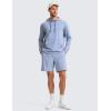 imageCRZ YOGA Cloud Jersey Mens Pullover Hoodie Casual Workout Long Sleeve Basic Hooded Sweatshirt with PocketSlate Blue
