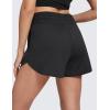 imageCRZ YOGA Cloud Jersey Sweat Shorts Women 3 High Waisted Dolphin for Casual Athletic Lounge with PocketsBlack