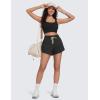 imageCRZ YOGA Cloud Jersey Sweat Shorts Women 3 High Waisted Dolphin for Casual Athletic Lounge with PocketsBlack