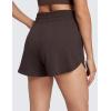 imageCRZ YOGA Cloud Jersey Sweat Shorts Women 3 High Waisted Dolphin for Casual Athletic Lounge with PocketsHot Fudge Brown