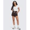 imageCRZ YOGA Cloud Jersey Sweat Shorts Women 3 High Waisted Dolphin for Casual Athletic Lounge with PocketsHot Fudge Brown