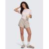 imageCRZ YOGA Cloud Jersey Sweat Shorts Women 3 High Waisted Dolphin for Casual Athletic Lounge with PocketsMojave Tan