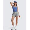 imageCRZ YOGA Cloud Jersey Sweat Shorts Women 3 High Waisted Dolphin for Casual Athletic Lounge with PocketsSterling