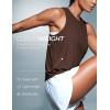 imageCRZ YOGA Cloudweight Crew Neck Workout Tanks Lightweight Athletic Gym Tops for Women Soft Basic Running Sleeveless ShirtsCoffee Brown