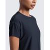 imageCRZ YOGA Cloudweight High Neck Workout Tops for Women Basic Athletic Lightweight Short Sleeve Shirts Loose Running TShirtTrue Navy