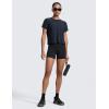 imageCRZ YOGA Cloudweight High Neck Workout Tops for Women Basic Athletic Lightweight Short Sleeve Shirts Loose Running TShirtTrue Navy