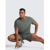 imageCRZ YOGA Cloudweight Mens Workout Comfy TShirts Lightweight Moisture Wicking Athletic Casual Short Sleeve Crew Neck ShirtGrey Sage