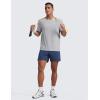 imageCRZ YOGA Cloudweight Mens Workout Comfy TShirts Lightweight Moisture Wicking Athletic Casual Short Sleeve Crew Neck ShirtSilver Gray