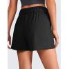 imageCRZ YOGA Comfy Ribbed Sweat Shorts for Women High Waisted Lyocell for Casual Lounge Athletic Jersey with PocketsBlack