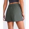 imageCRZ YOGA Comfy Ribbed Sweat Shorts for Women High Waisted Lyocell for Casual Lounge Athletic Jersey with PocketsGrey Sage