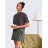 imageCRZ YOGA Comfy Ribbed Sweat Shorts for Women High Waisted Lyocell for Casual Lounge Athletic Jersey with PocketsGrey Sage