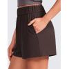 imageCRZ YOGA Comfy Ribbed Sweat Shorts for Women High Waisted Lyocell for Casual Lounge Athletic Jersey with PocketsHot Fudge Brown