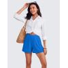 imageCRZ YOGA Comfy Ribbed Sweat Shorts for Women High Waisted Lyocell for Casual Lounge Athletic Jersey with PocketsSparkle Blue