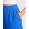 imageCRZ YOGA Comfy Ribbed Sweat Shorts for Women High Waisted Lyocell for Casual Lounge Athletic Jersey with PocketsSparkle Blue