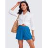 imageCRZ YOGA Comfy Ribbed Sweat Shorts for Women High Waisted Lyocell for Casual Lounge Athletic Jersey with PocketsSupersonic Blue