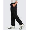 imageCRZ YOGA Cotton Fleece Sweatpants for Men 32quot Loosed Fit Lounge Casual Elastic Bottom Sweat Pants with Zipper PocketsBlack
