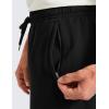 imageCRZ YOGA Cotton Fleece Sweatpants for Men 32quot Loosed Fit Lounge Casual Elastic Bottom Sweat Pants with Zipper PocketsBlack