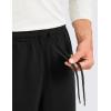 imageCRZ YOGA Cotton Fleece Sweatpants for Men 32quot Loosed Fit Lounge Casual Elastic Bottom Sweat Pants with Zipper PocketsBlack