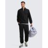 imageCRZ YOGA Cotton Fleece Sweatpants for Men 32quot Loosed Fit Lounge Casual Elastic Bottom Sweat Pants with Zipper PocketsBlack