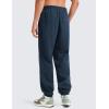 imageCRZ YOGA Cotton Fleece Sweatpants for Men 32quot Loosed Fit Lounge Casual Elastic Bottom Sweat Pants with Zipper PocketsInk Blue