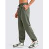 imageCRZ YOGA Cotton Fleece Sweatpants for Men 32quot Loosed Fit Lounge Casual Elastic Bottom Sweat Pants with Zipper PocketsLight Army Green